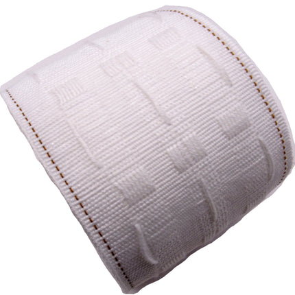 Curtain Tape - Economy - 75mm (3") Wide - 100m Roll - With Red Sewing Line CT759 - ThreadandTrimmings