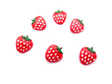 Strawberry Baby Fruit Buttons with Shank and Hand Painted Detail 15mm CN6
