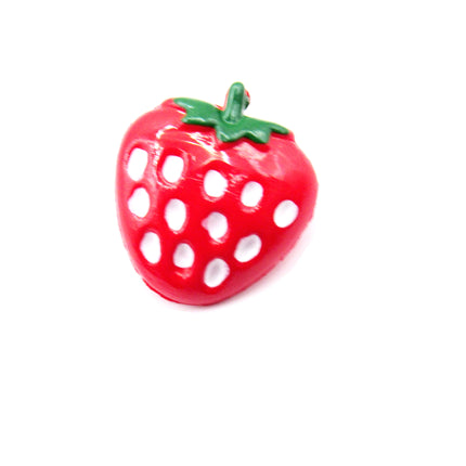 Strawberry Baby Fruit Buttons with Shank and Hand Painted Detail 15mm CN6 - ThreadandTrimmings