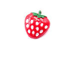 Strawberry Baby Fruit Buttons with Shank and Hand Painted Detail 15mm CN6