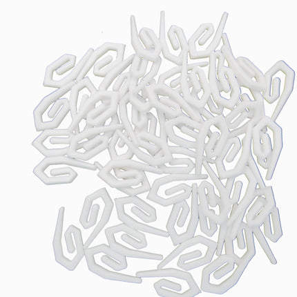Curtain Hooks for Ring Header Tape White Plastic Standard Size 25mm UK Made CH1X - ThreadandTrimmings