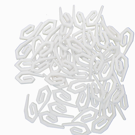 Curtain Hooks for Ring Header Tape White Plastic Standard Size 25mm UK Made CH1X - ThreadandTrimmings