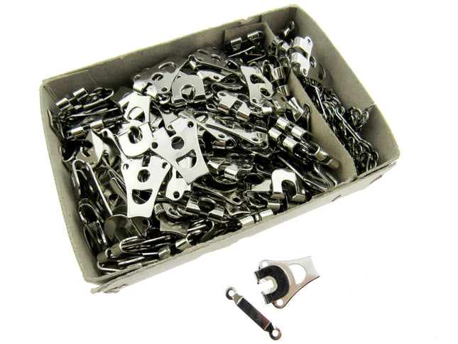 Trouser Hooks and Bars Sew On 9mm Nickel Plated Silver Black Packs 12 or 72 Sets