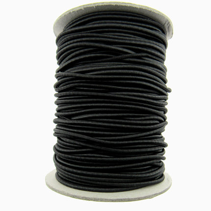 Round Elastic Whole Rolls 1mm 2.5mm 3mm Black White 50m 100m