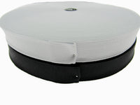 Flat Woven Stretch Elastic - Black or White - Choice of 6 Sizes & 3 Lengths