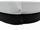 Flat Woven Stretch Elastic - Black or White - Choice of 6 Sizes & 3 Lengths