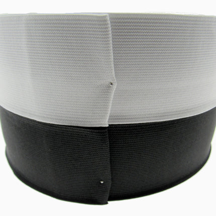 Flat Woven Stretch Elastic - Black or White - Choice of 6 Sizes & 3 Lengths - ThreadandTrimmings