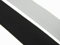 Flat Woven Stretch Elastic - Black or White - Choice of 6 Sizes & 3 Lengths