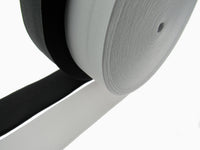 Flat Woven Stretch Elastic - Black or White - Choice of 6 Sizes & 3 Lengths