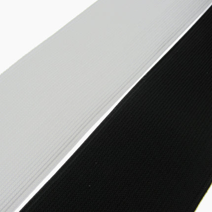 Flat Woven Stretch Elastic - Black or White - Choice of 6 Sizes & 3 Lengths - ThreadandTrimmings