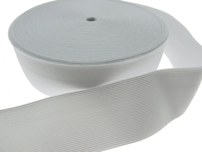 Flat Woven Stretch Elastic - Black or White - Choice of 6 Sizes & 3 Lengths - ThreadandTrimmings