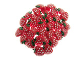 Strawberry Baby Fruit Buttons with Shank and Hand Painted Detail 15mm CN6