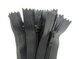 Nylon Closed End Cushion Zips No3 12" to 22" Black Grey Cream Beige Bulk Qty