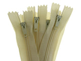 Nylon Closed End Cushion Zips No3 12" to 22" Black Grey Cream Beige Bulk Qty