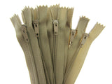 Nylon Closed End Cushion Zips No3 12" to 22" Black Grey Cream Beige Bulk Qty