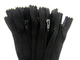Nylon Closed End Cushion Zips No3 12" to 22" Black Grey Cream Beige Bulk Qty