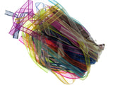 Chiffon Organza Ribbon Bundles Bags of 20 Pcs 10mm 15mm 25mm