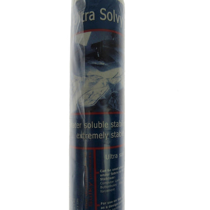 Sulky Ultra Solvy Water Soluble Stabiliser 33cm Wide 3 Metre Roll Embroidery