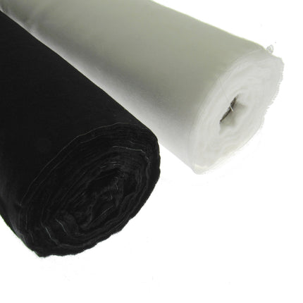 100% Cotton Woven Fusible Interfacing 112cm Wide Black White Per Metre