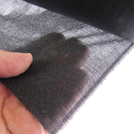 100% Cotton Woven Fusible Interfacing 112cm Wide Black White Per Metre