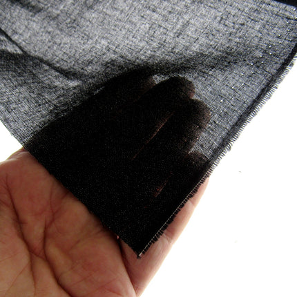 100% Cotton Woven Fusible Interfacing 112cm Wide Black White Per Metre