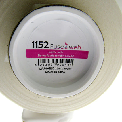 Fuse-A-Web Iron-On Bonding Web Applique Hemming 50cm Wide White Fabric Bond
