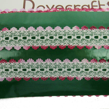 Dovecraft Knitting in Eyelet Lace 35mm Wide 3m Lengths Double Edge