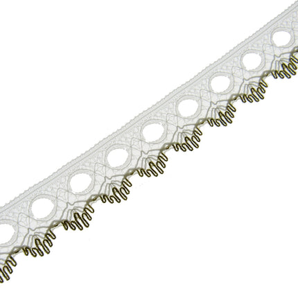 Dovecraft Knitting In Eyelet Lace 18mm Single Edge 3m