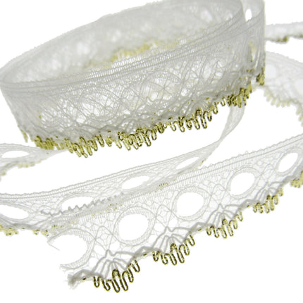 Dovecraft Knitting In Eyelet Lace 18mm Single Edge 3m