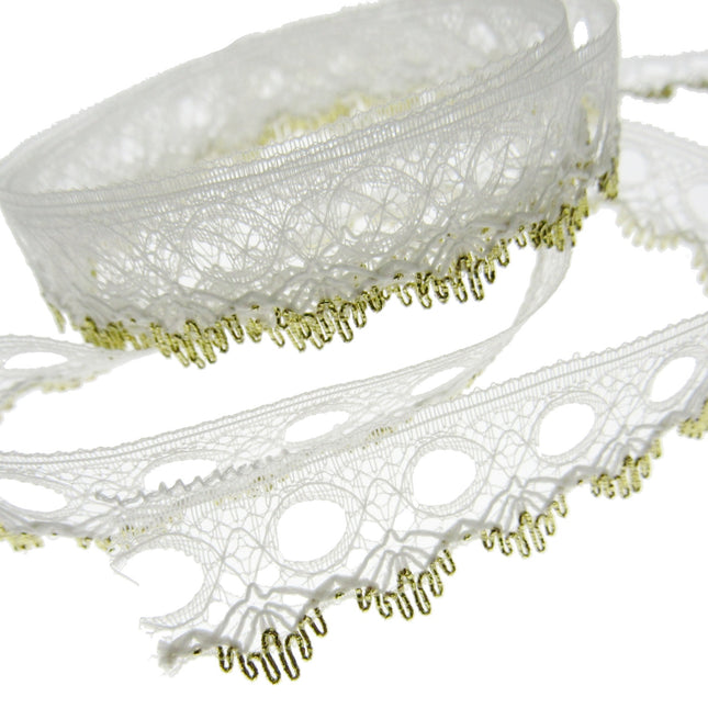 Dovecraft Knitting In Eyelet Lace 18mm Single Edge 3m