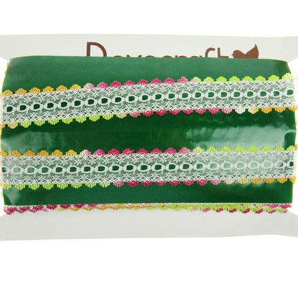 Dovecraft Knitting in Eyelet Lace 35mm Wide 3m Lengths Double Edge