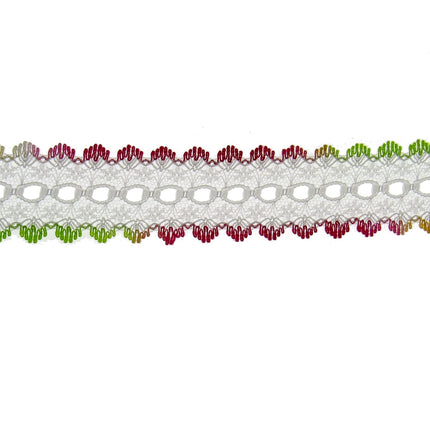 Dovecraft Knitting in Eyelet Lace 35mm Wide 3m Lengths Double Edge