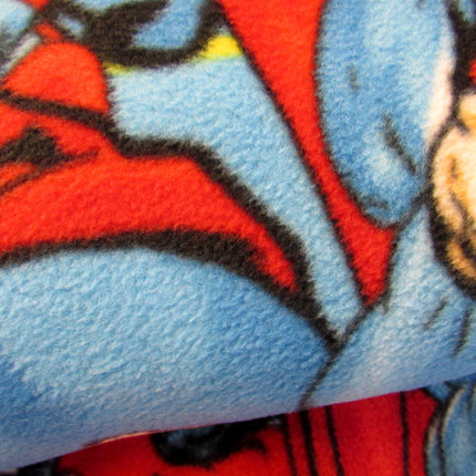 Superman Fleece Fabric 100% Polyester 1m 148cm Wide 220gsm