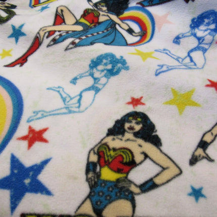 Wonder Woman Fleece Fabric 100% Polyester 1m 148cm Wide 220gsm