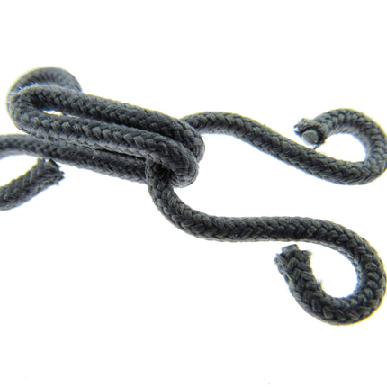 Covered Fur Hooks & Eyes Fasteners 40mm For Fur & Faux Fur Coats 3 Sets Per Pack - ThreadandTrimmings
