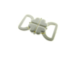 White Bikini Bra Clip Fasteners 10mm Clover Leaf Bikini Clips CB2W
