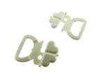 White Bikini Bra Clip Fasteners 10mm Clover Leaf Bikini Clips CB2W