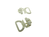 White Bikini Bra Clip Fasteners 10mm Clover Leaf Bikini Clips CB2W