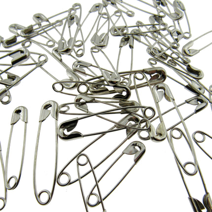Mild Steel Nickel Plated Safety Pins 5 Sizes 22mm to 55mm Rust Proof UK