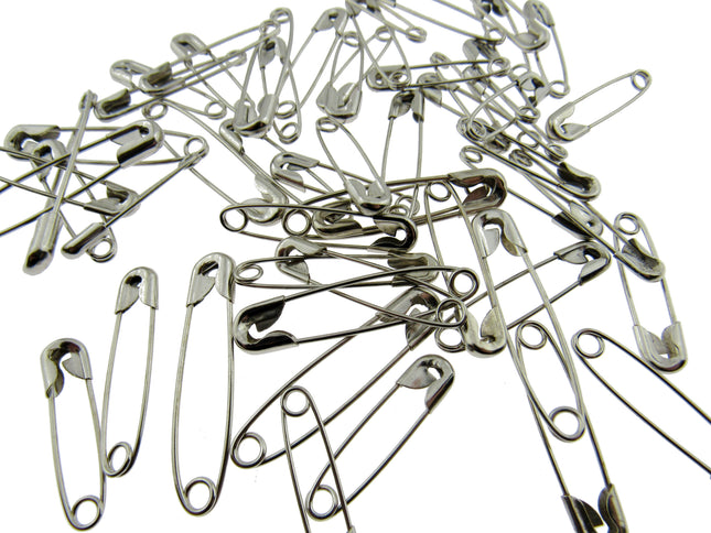 Mild Steel Nickel Plated Safety Pins 5 Sizes 22mm to 55mm Rust Proof UK