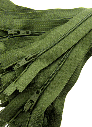 5 Pack Nylon Closed End Trebla Zips 3mm Dark Neutrals Cushion Fasteners - ThreadandTrimmings