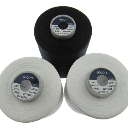 Moon Spun Polyester Thread 75s Heavy Duty Sewing Thread 5000 Yd Cone