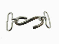 Snake Belt Buckles - Silver Colour "S" Shape - 25mm Insert for Elastic