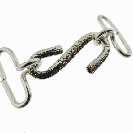 Snake Belt Buckles - Silver Colour "S" Shape - 25mm Insert for Elastic - ThreadandTrimmings