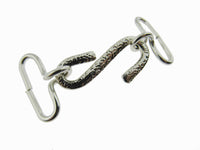 Snake Belt Buckles - Silver Colour "S" Shape - 25mm Insert for Elastic