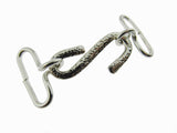 Snake Belt Buckles - Silver Colour "S" Shape - 25mm Insert for Elastic