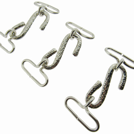Snake Belt Buckles - Silver Colour "S" Shape - 25mm Insert for Elastic - ThreadandTrimmings