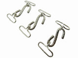 Snake Belt Buckles - Silver Colour "S" Shape - 25mm Insert for Elastic