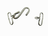 Silver snake buckle on a white background