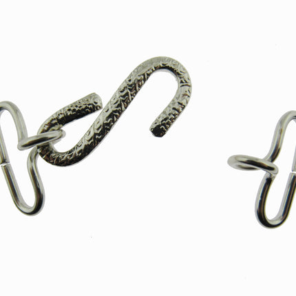 Snake Belt Buckles - Silver Colour "S" Shape - 25mm Insert for Elastic - ThreadandTrimmings